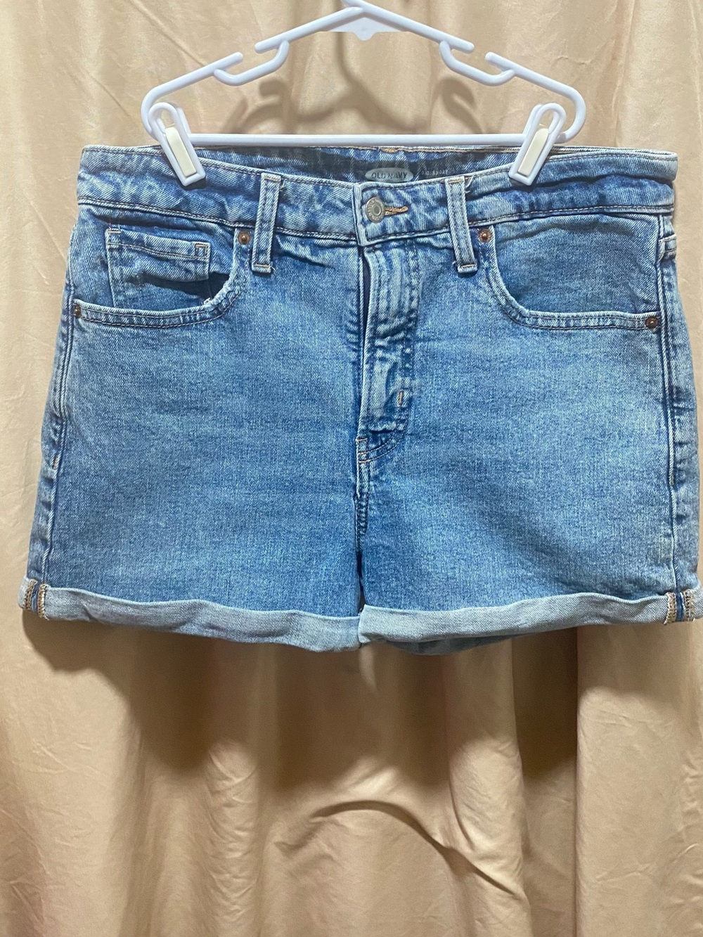 Old Navy Light Blue Rolled Hem Denim Shorts